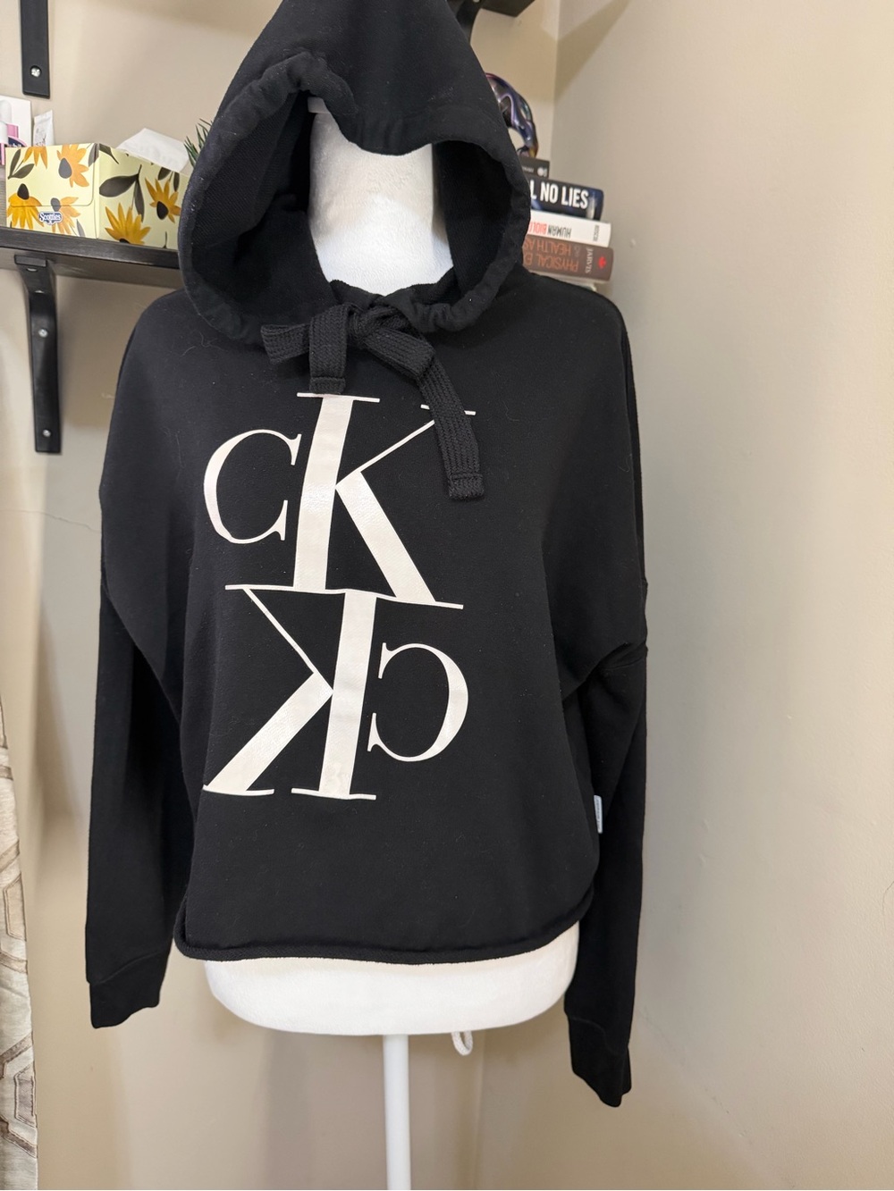 Calvin Klein Black Logo Hoodie - Women's Pullover/crop design